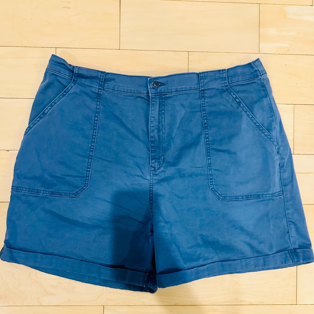 Women's Blue Casual Shorts